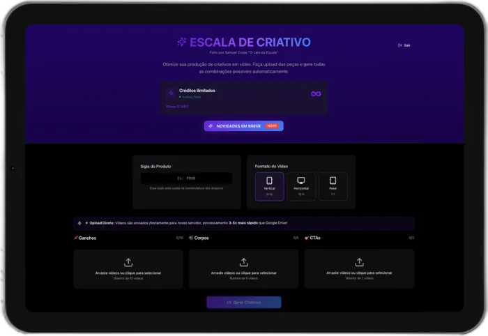 Aplicativo Escala de Criativo